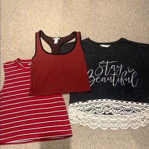 Crop tops shirts